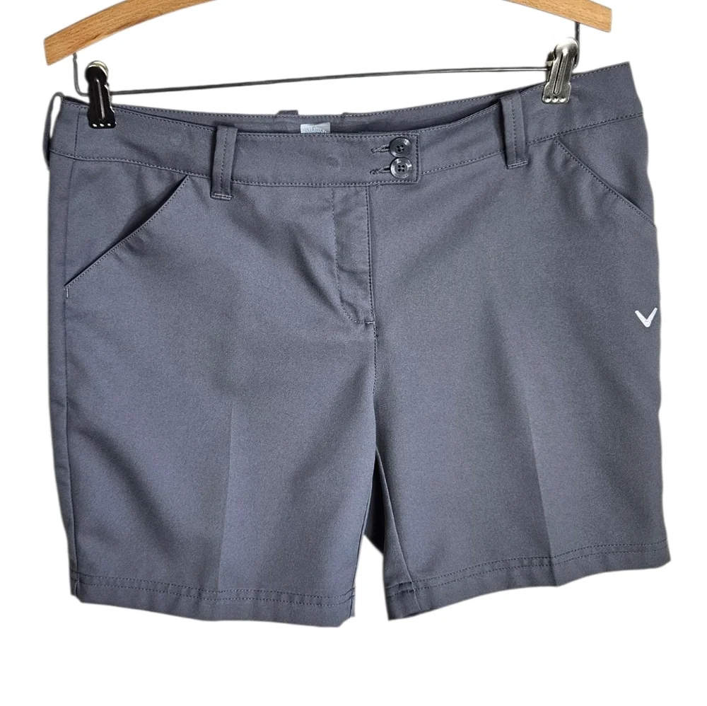 Women's Callaway Charcoal Gray Golf Shorts, Size 6